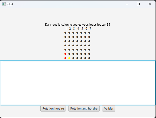 Image du jeu de Puissance 4 en GUI