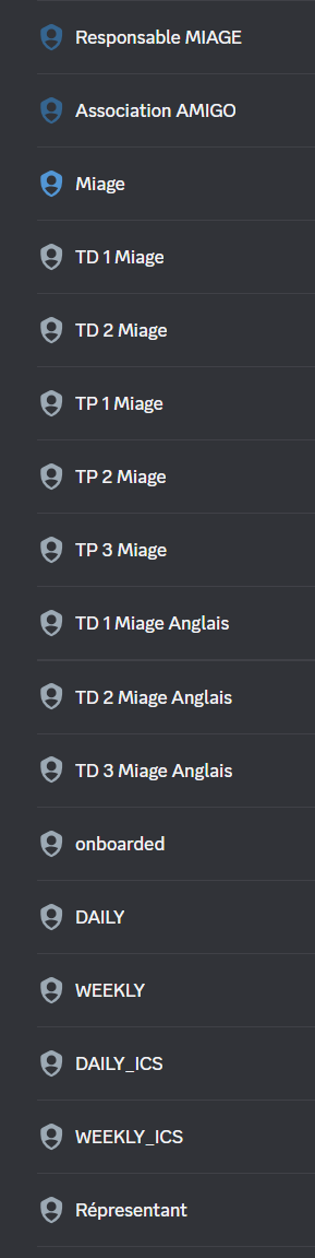 Liste des rôles 1