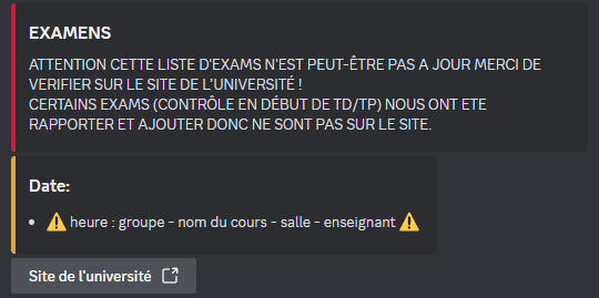 Image d'un examens